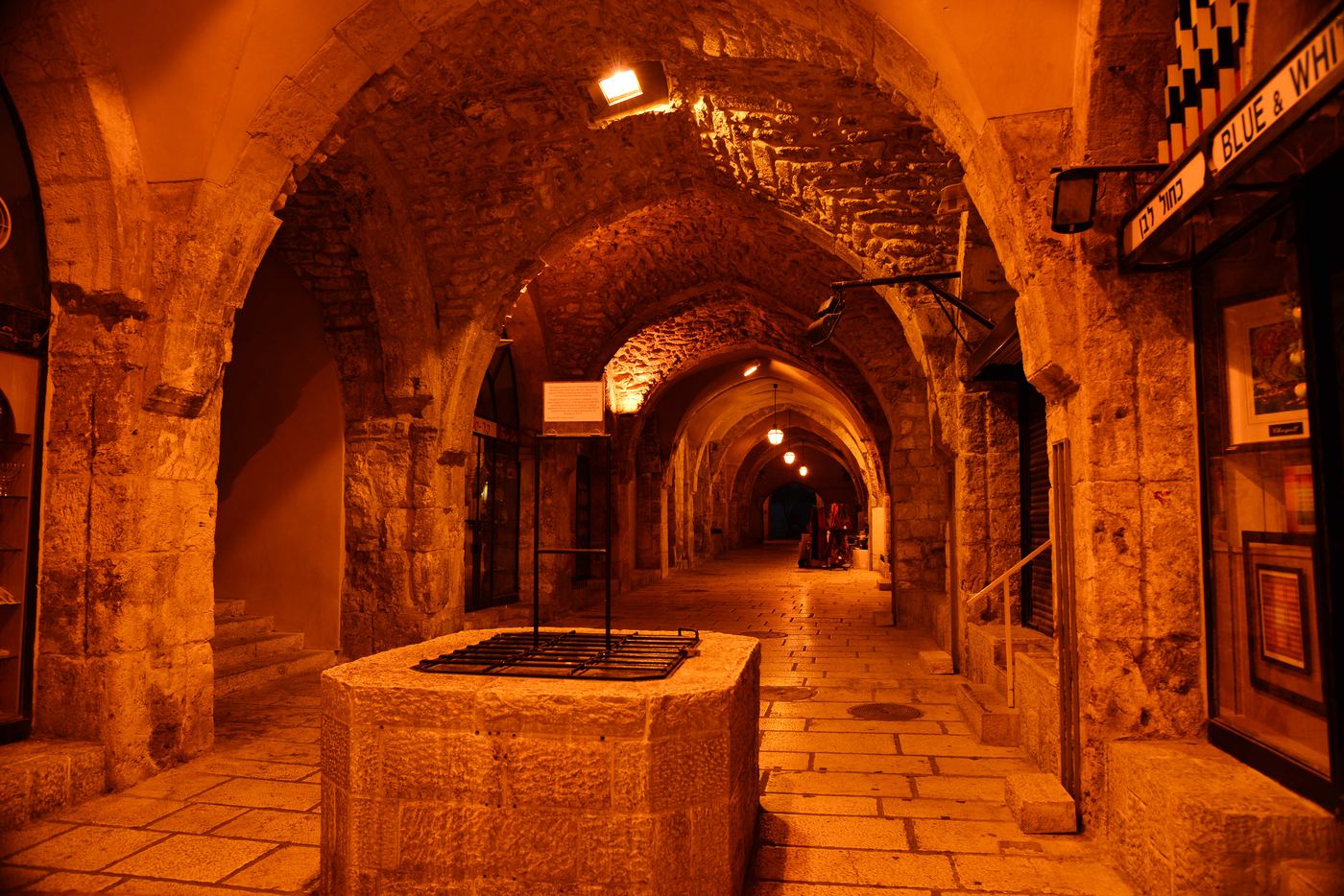 The ancient Cardo street in the Jewish Quarter of Jerusalem's Old City