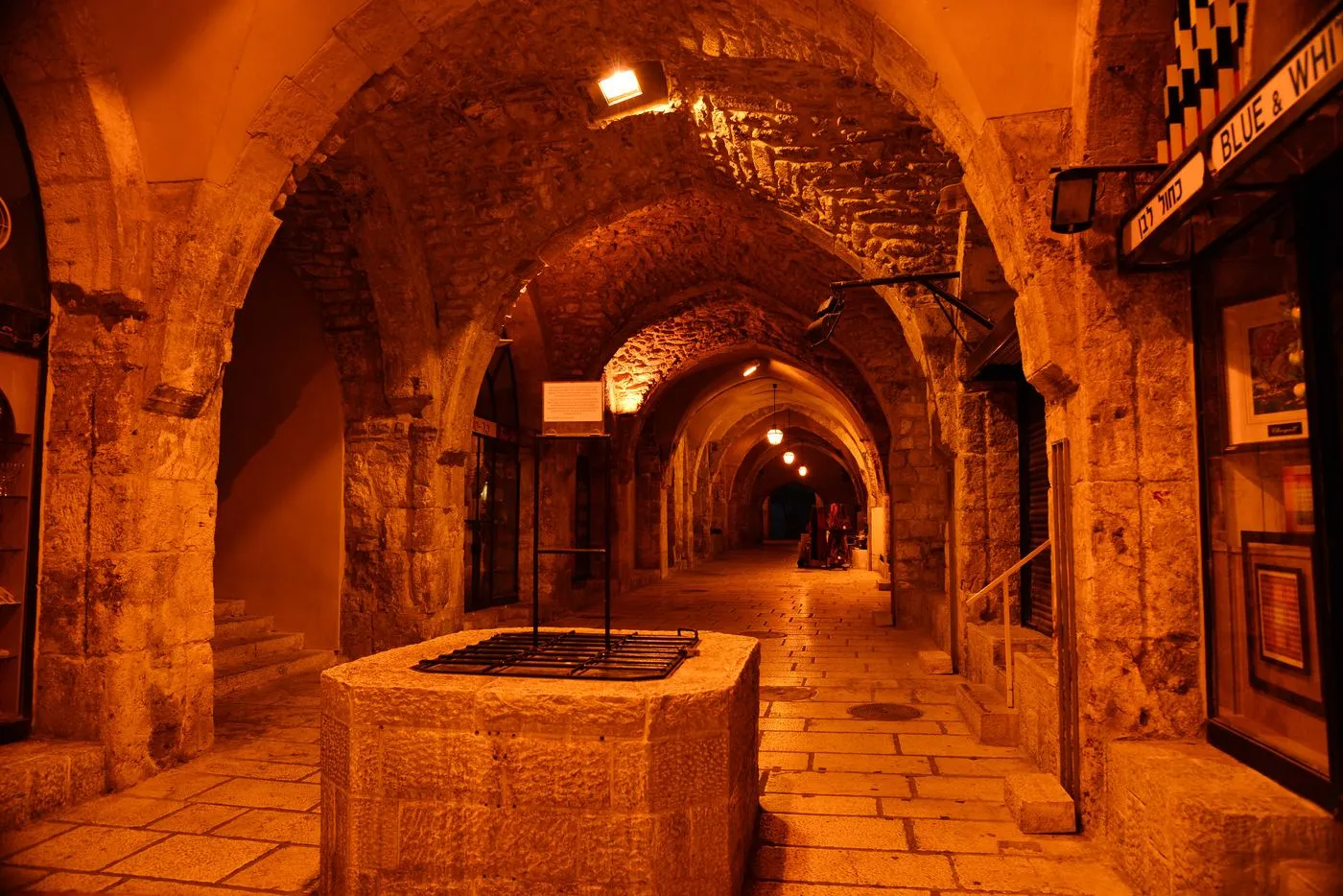 The ancient Cardo street in the Jewish Quarter of Jerusalem's Old City