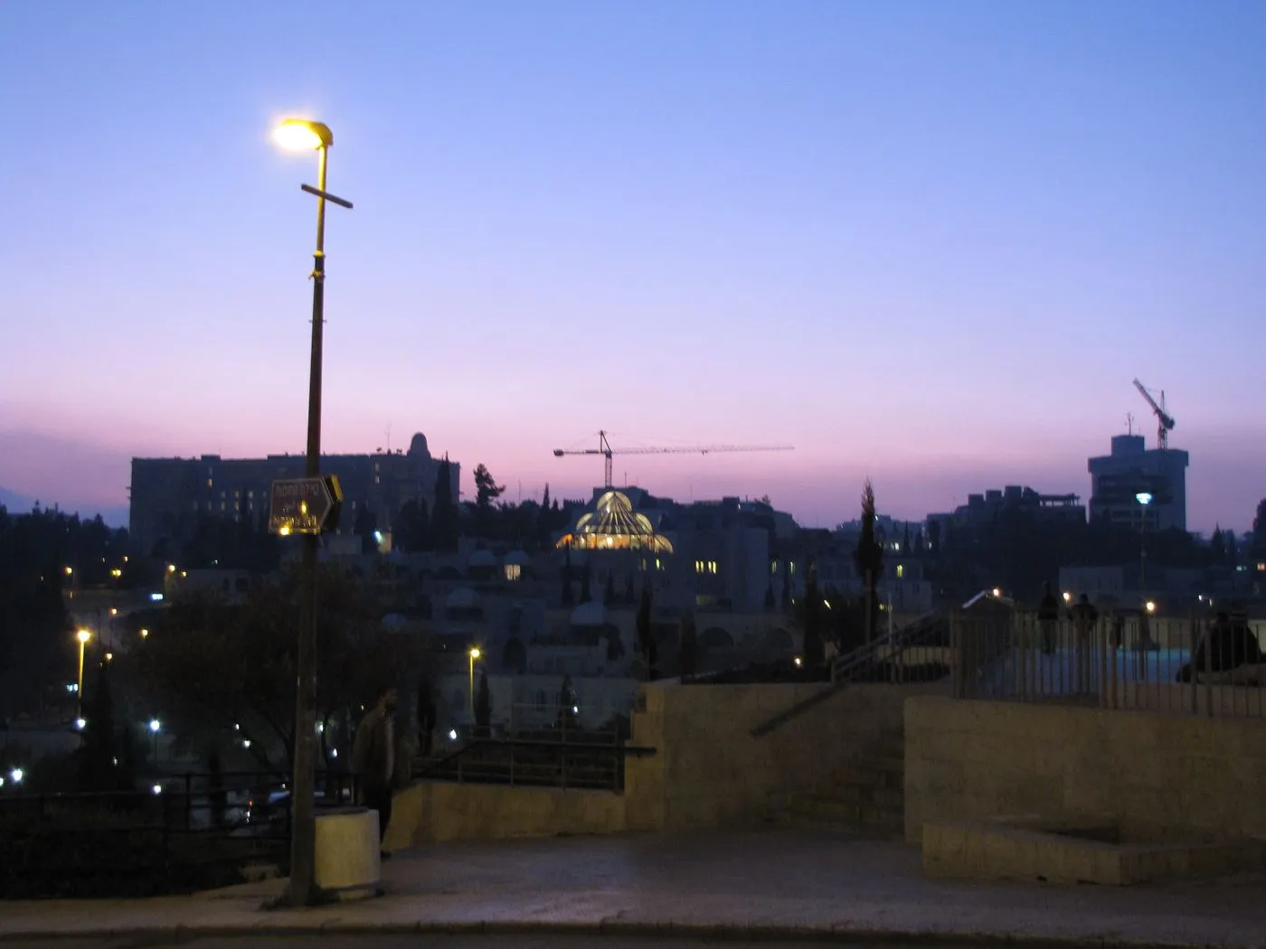 View over Jerusalem at dusk